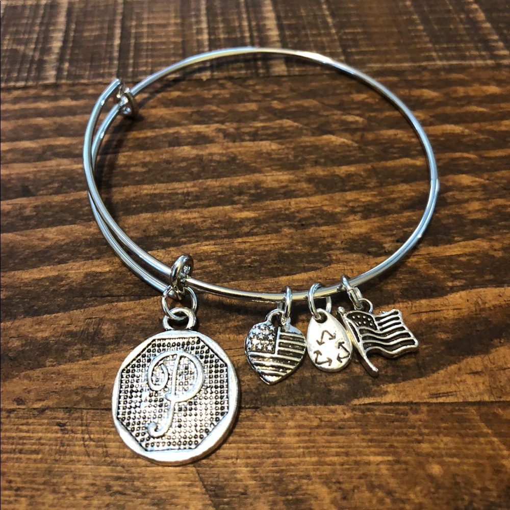 Initial P Charm Bracelet